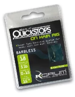 4" KORUM HAIR RIGS WITH QUICKSTOPS SIZE 12 (10)