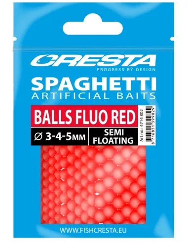 Cresta Spaghetti Balls Fluo Red 1 Cresta Spaghetti Balls Fluo Red