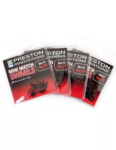 PRESTON MINI MATCH SWIVELS - SIZE 12 (10) 1 PRESTON MINI MATCH SWIVELS - SIZE 12 (10)